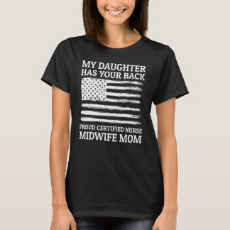 Camiseta Vestuário de Mãe Parteira Enfermeira Certificada  