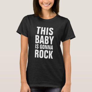 Camiseta Vestuário de Maternidade de Texto Personalizado