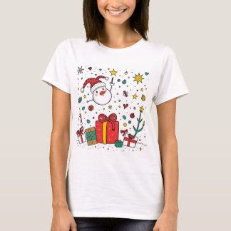 Camiseta vestuário de Natal bonito personalizado