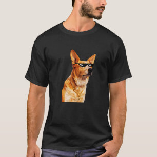 Camiseta Vestuário de Red Heeler com Atitude Cattle Dog Hee