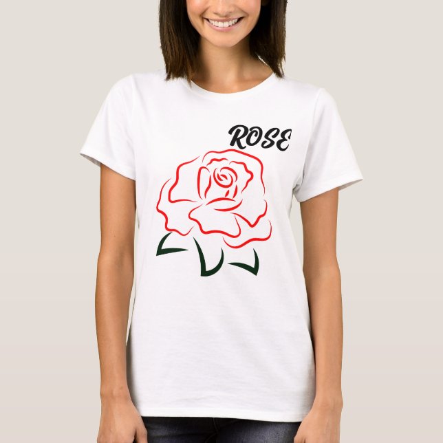 Camiseta Vestuário de Rosa de verão (Frente)