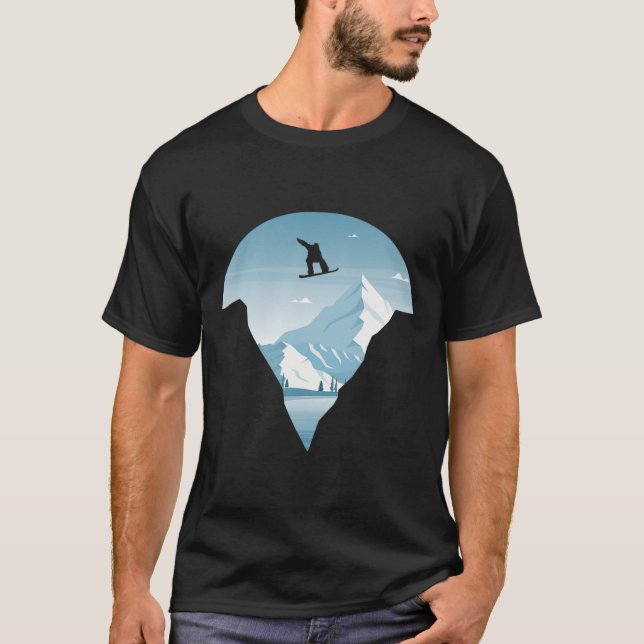 Camiseta Vestuário De Snowboard Para Snowboarders Uni-Child (Frente)