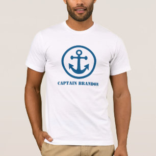 Camiseta Vestuário de texto personalizado de Âncora Náutica