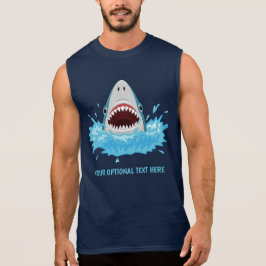 Camiseta Vestuário de texto personalizado de Shark engraçad