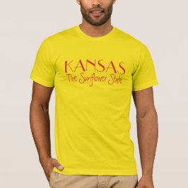 Camiseta Vestuário de texto personalizado do KANSAS