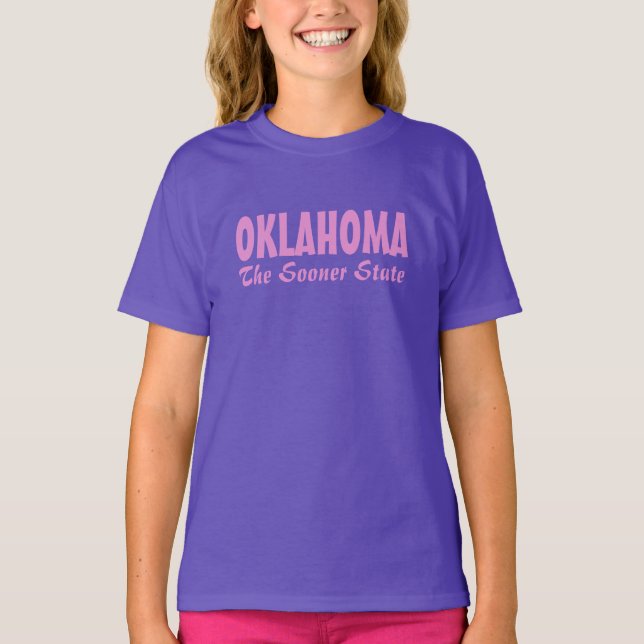 Camiseta Vestuário de texto personalizado OKLAHOMA (Frente)