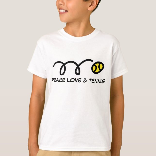 Camiseta Vestuário desportivo para crianças | Paz, amor e t (Frente)
