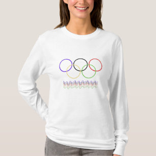 Camiseta Vestuário Esportivo com Anéis Entrelaçados Vibrant