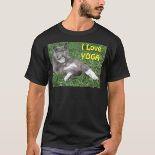 Camiseta Vestuário Men Cat Yoga