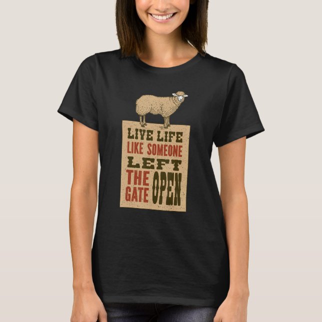 Camiseta Vestuário Para Exploradores De Ovinos Citação Com  (Frente)