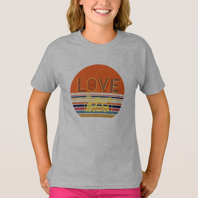 Camiseta Vestuário para mulheres e crianças, com recorte re (Frente)