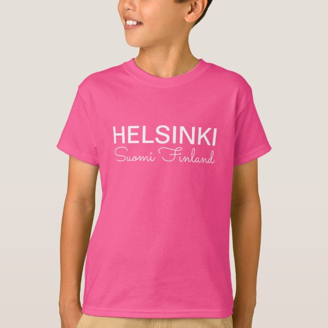 Camiseta Vestuário personalizado Helsinki Metro Scroll (Frente)