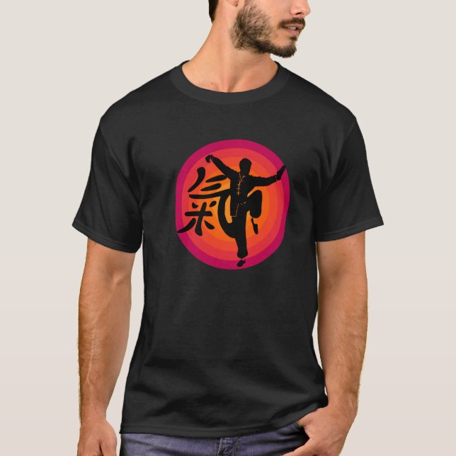 Camiseta Vestuário Qi Gong para exercícios Tai Chi com Chig (Frente)