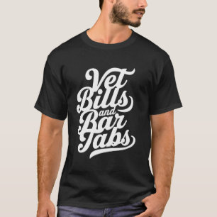 Camiseta Vet Bills E Bares Engraçado Vintage Engraçado Pet