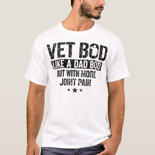 Camiseta Vet BOD Como Um Dad BOD Engraçado Militar Veterano