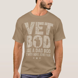 Camiseta Vet BOD Como Um Pai BOD Engraçado Militar Veterano