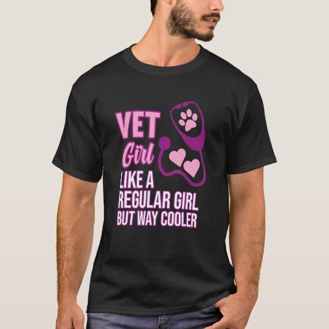 Camiseta Vet Girl Veterinarian Veterinary Doctor Animal G (Frente)