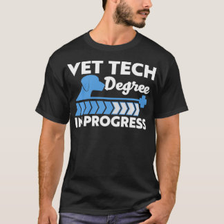 Camiseta Vet Tech Deging In Progress Veterinary ou Kennel T
