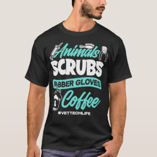 Camiseta Vet Tech Life Café Engraçado Técnico Veterinário