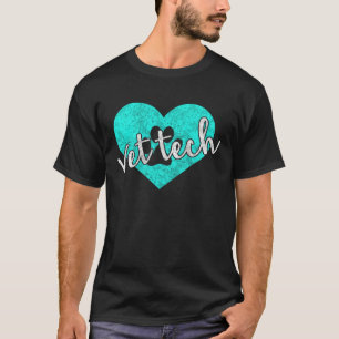 Camiseta Vet Tech Pawprint Heart Crote Paw Veterinaria
