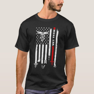 Camiseta Vet Tech Veterinary Technician American Flag Paw P