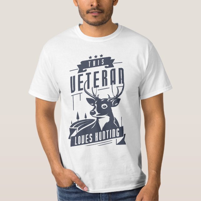 Camiseta Veteran ama caçar (Frente)