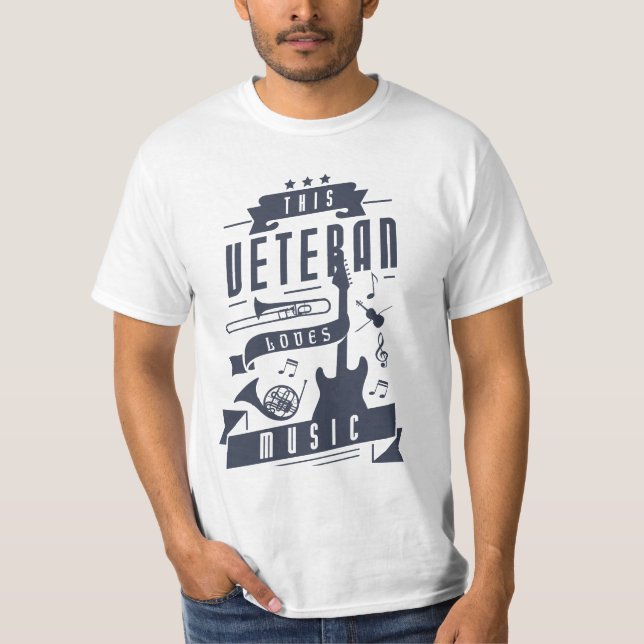 Camiseta Veteran ama música (Frente)