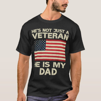 Camiseta VETERAN He Is My DAD American flag Veterans Day Gi