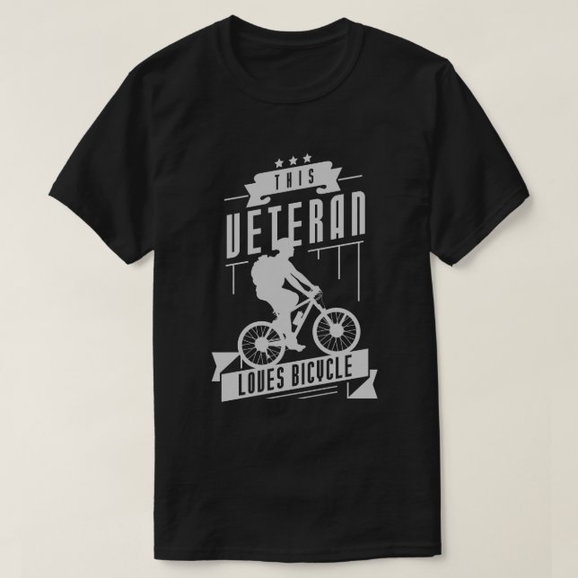 Camiseta Veteran Loves Bicicleta (Frente do Design)