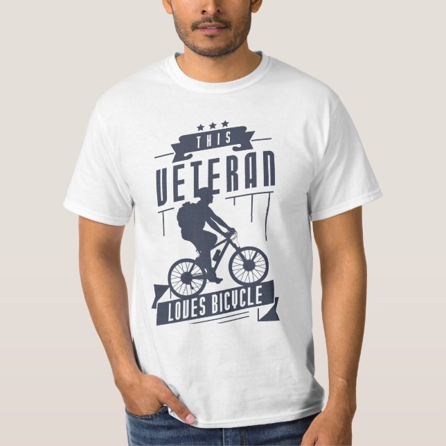 Camiseta Veteran Loves Bicicleta (Frente)