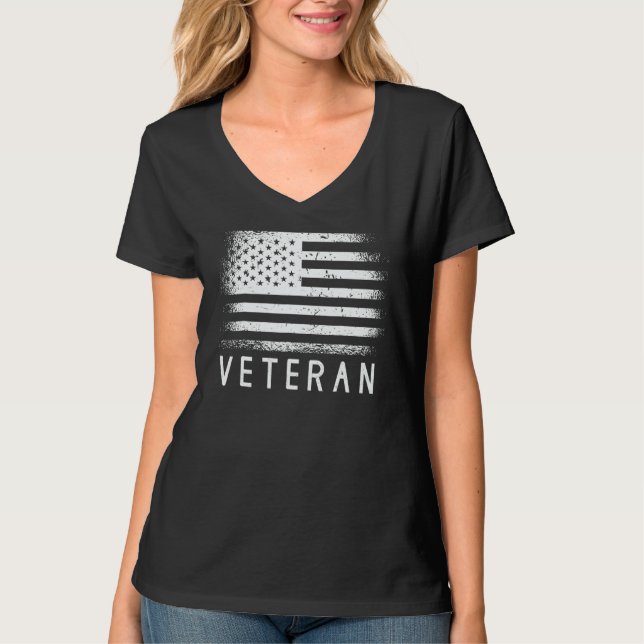 Camiseta Veteran Veterans Patriot Military Independence Day (Frente)