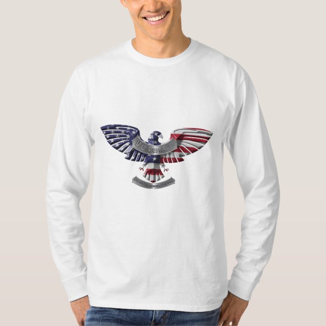 Camiseta Veterana American Eagle "Orgulho De Ter Servido" (Frente)