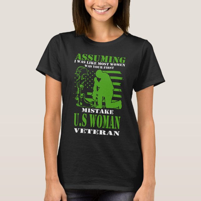 Camiseta Veterana das Mulheres dos EUA (Frente)