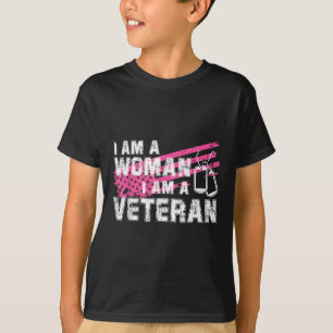 Camiseta Veterana Female Rosa, Rosa, Bandeira dos Estados U