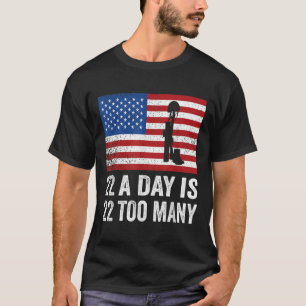 Camiseta Veterano 22 dias Sensibilização para o Suicídio Pt