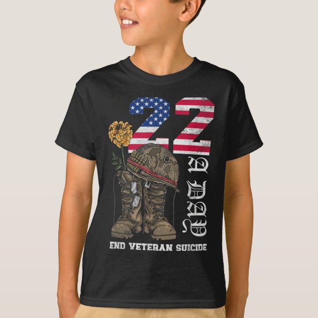 Camiseta Veterano 22 Por Dia Levam Suas Vidas E Acabam Com  (Frente)