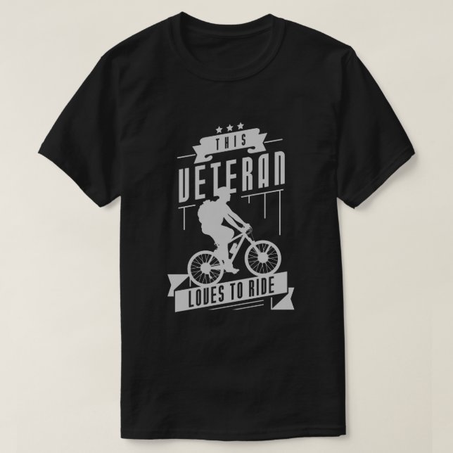 Camiseta Veterano Adora Andar De Bike (Frente do Design)