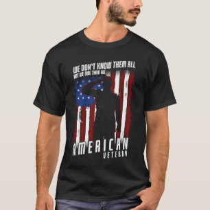 Camiseta Veterano Americano para Homens e Mulheres