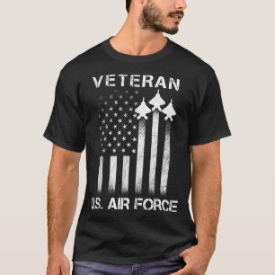 Camiseta Veterano da Força Aérea Americana Patriótica USA F