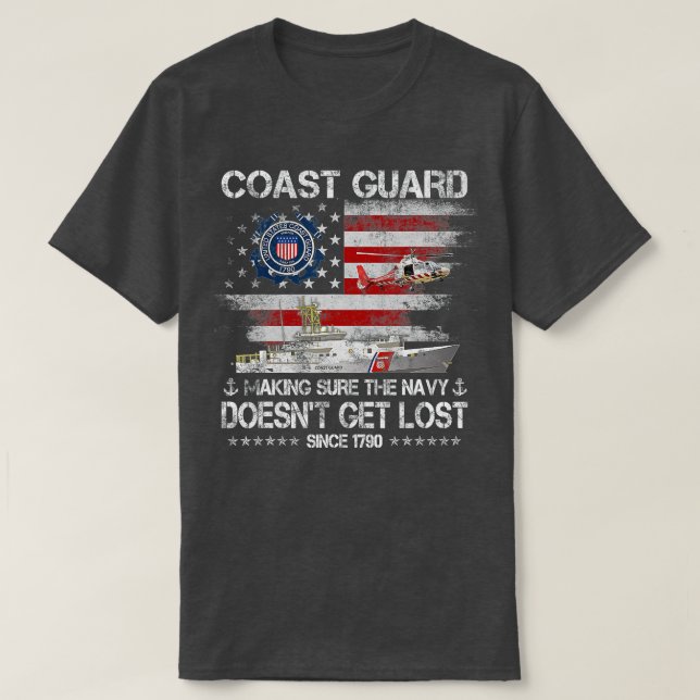 Camiseta Veterano da Guarda costeira USCG, veteranos de ban (Frente do Design)