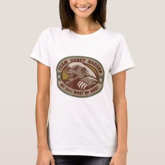 Camiseta Veterano da Patch Militar Morale da Equipe Honey B