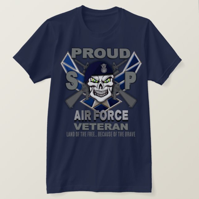 Camiseta Veterano das Forças de Segurança da Força Aérea (Frente do Design)