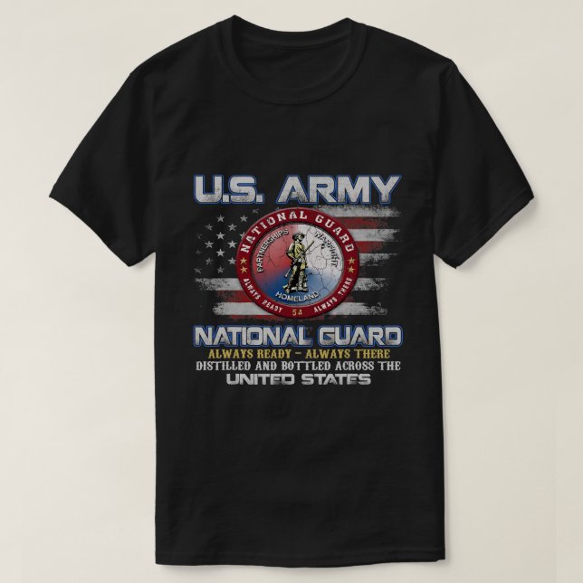 Camiseta Veterano de Guarda Nacional Sempre Pronto Lá V (Frente do Design)