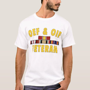 Camiseta Veterano de OEF & de OIF - logotipo dianteiro