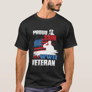 Camiseta Veterano Dia Ww2 Orgulhoso Filho De Um Veterano Ww