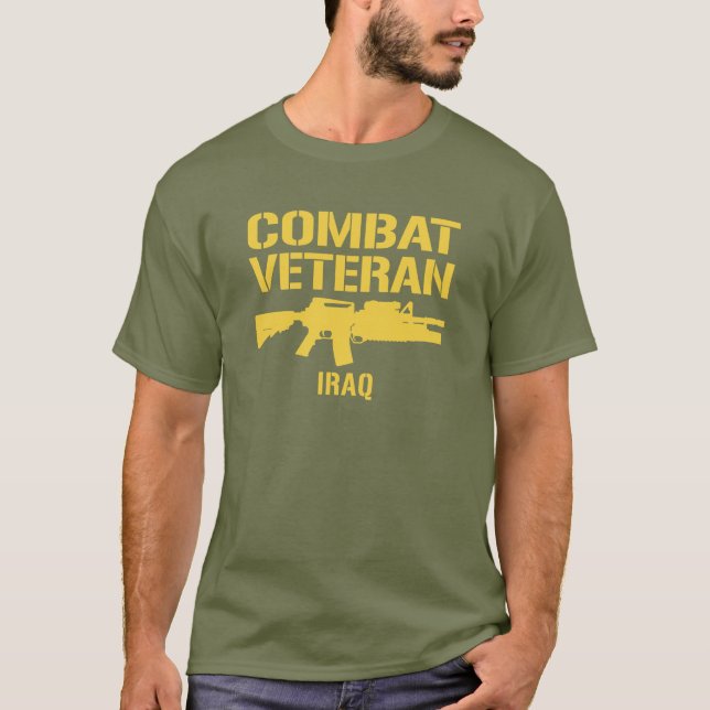 Camiseta Veterano do combate de IRAQUE (Frente)