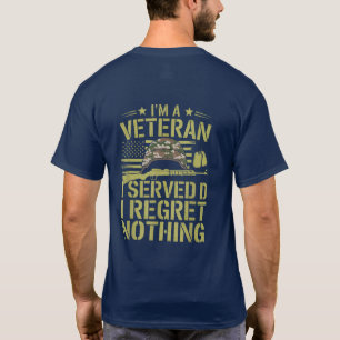 Camiseta Veterano do Exército dos Estados Unidos Eu Servi D
