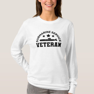 Camiseta Veterano do Serviço Submarino - Design militar