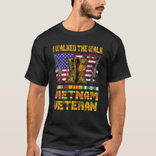 Camiseta Veterano do Vietnã com Bandeira dos EUA com Botas
