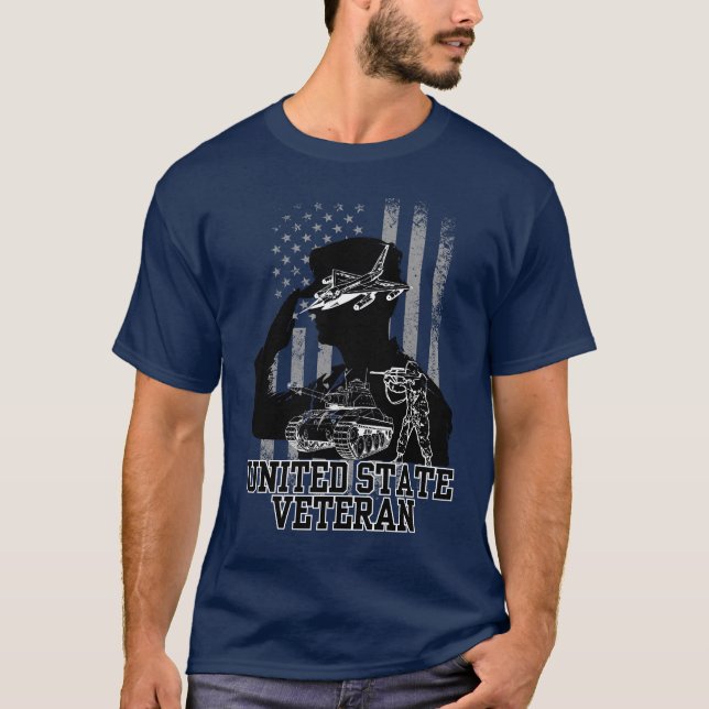 Camiseta Veterano dos Estados Unidos (Frente)